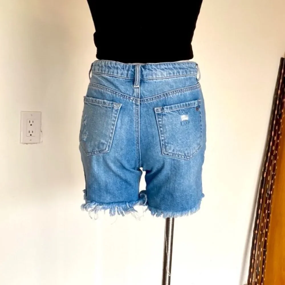 Tricot denim shorts